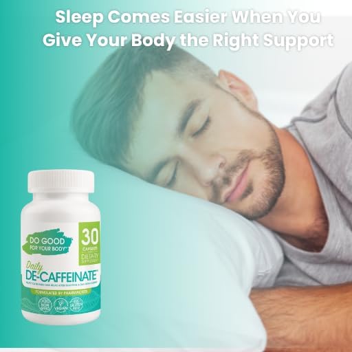 Daily De-Caffeinate for Coffee Lovers – Rutaecarpine Supplement for Relaxation After Caffeine – Non-Melatonin Non-Addictive Evening Formula 30 Capsules (Pack of 2)