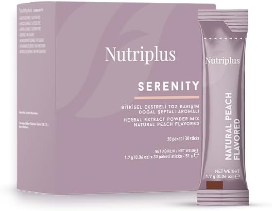 Farmasi Nutriplus Mixture of Herbal Extract Natural Tea Peach Flavor 30 Sticks - Herbal Tea Energizing Beverage Supports Digestion Herbal Extracts Peach Tea Natural Ingredients