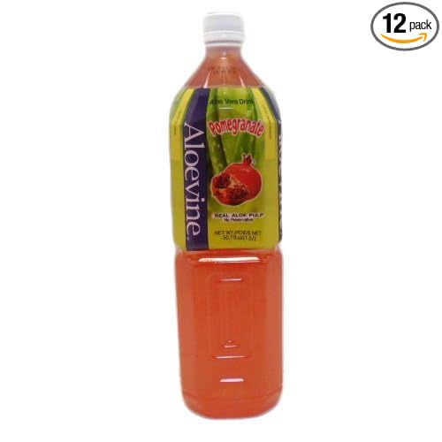 Aloevine Aloe Vera Drink Pomegranate 50.7 Ounce (Pack of 12)
