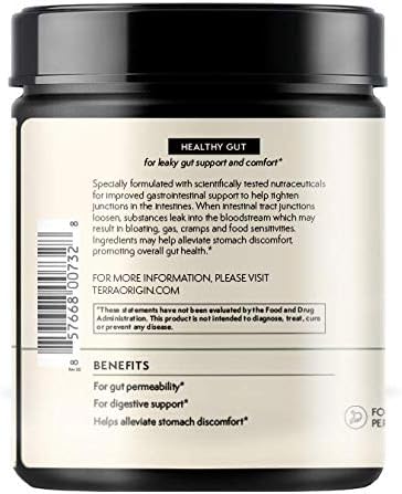 Healthy Gut Matcha Green Tea | 30-Servings with L-Glutamine Zinc Glucosamine Slippery Elm Bark and More!