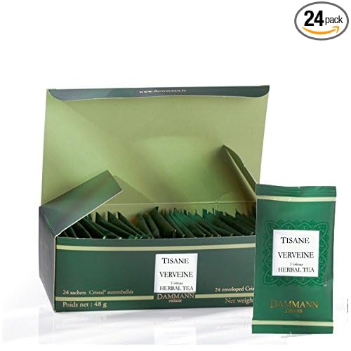 DAMMANN FRERES - HERBAL Tea VERBENA - 24 wrapped crystal envelopped tea bags
