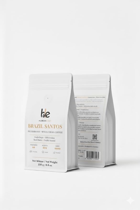 Humaneast Brazil Santos Single Origin Ground Coffee 8.8 oz (250 g) Medium Roast Specialty Coffee