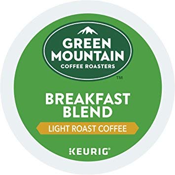 Green Mountain Coffee Roasters Breakfast Blend Flavor Coffee Keurig Single-Serve K-Cup Pods Light Roast