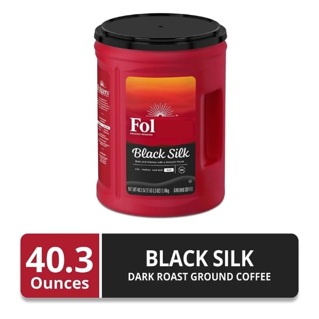 Black Silk Dark Roast Coffee – Extra Strong Smooth &amp Bold – Ground Coffee 2 Pack – Freshly Roasted Blend
