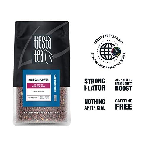 Tiesta Tea - 3lb Hibiscus Flowers Cut &amp Sifted Loose Tea 3lb1360g Bulk Resealable Bag Raw Hibiscus Flower Agua Fresca Flor de Jamaica Baked Goods Dressings Jams Soaps &amp More 3-Pack