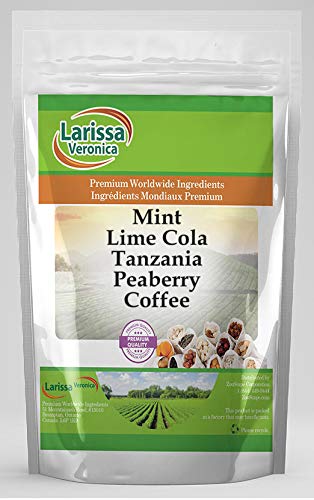 Mint Lime Cola Tanzania Peaberry Coffee (Gourmet Naturally Flavored Whole Coffee Beans) (8 oz ZIN: 569045)