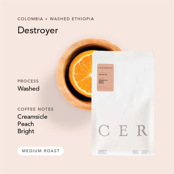 Ceremony Coffee Roasters - Espresso Variety Pack - Specialty Ground Coffee Mass Appeal &amp Destroyer Espresso Blends- 2x12oz Bags (Drip - Medium Grind)