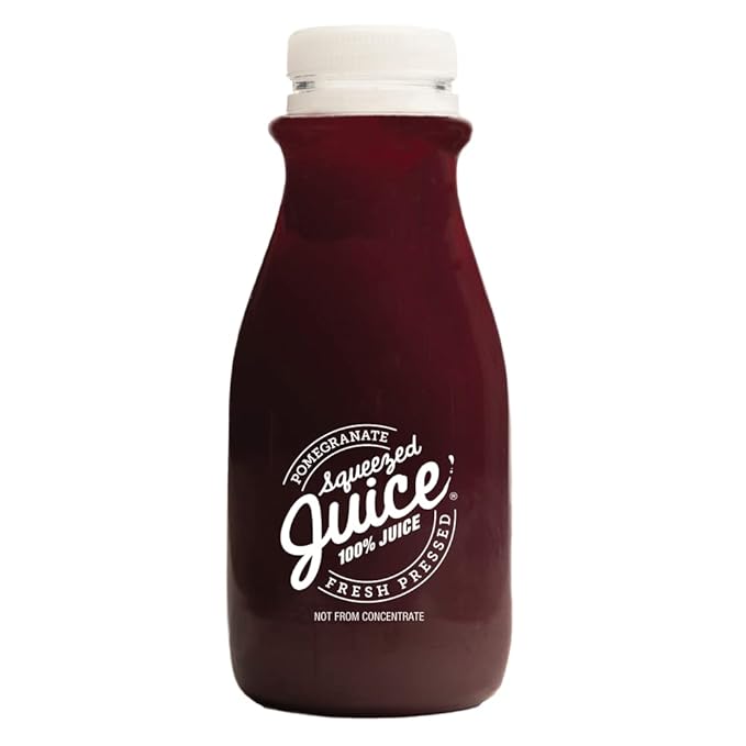 Squeezed Juice 100% Pomegranate Juice 11 FL OZ 6 Pack Bottles | HPP Pasteurized | Not from Concentrate | Fresh Pressed | California Fruit Juice | Kosher