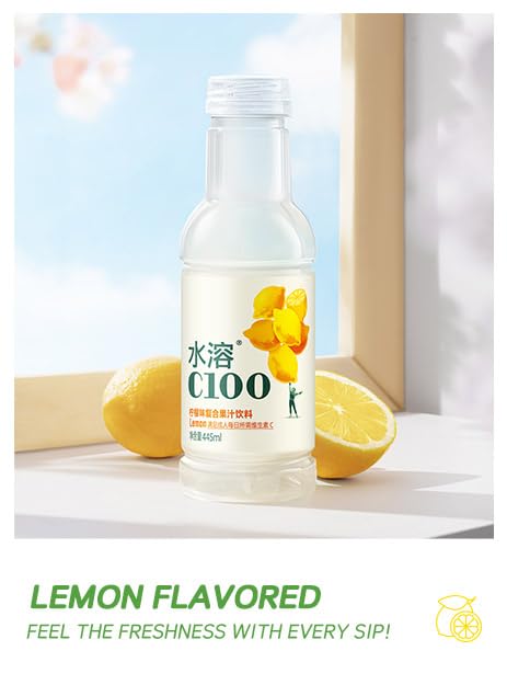 NONGFU SPRING C100 Juice Drink – Lemon Flavored Fruit Juice Bottles 100mg Vitamin C Per Bottle 12% Real Fruit Juice -15 fl oz 445mL 15 Pack