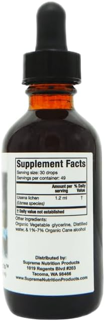 Supreme Nutrition Usnea Tincture 2 fl oz | 59 Servings