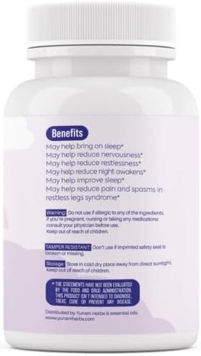 Sleep &amp Restore Vegan Capsules – Herbal Sleep Essential Oils | Improve Sleep Reduce Restlessness &amp Night Awakenings | Natural Non-Groggy Formula for Deep Restful Sleep