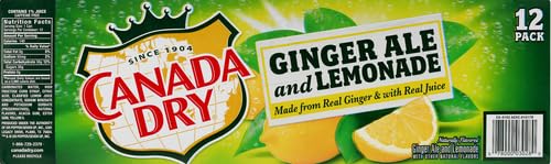 Canada Dry Ginger Ale and Lemonade 12 fl oz cans (pack of 12)