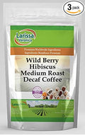 Wild Berry Hibiscus Medium Roast Decaf Coffee (Gourmet Naturally Flavored Whole Coffee Beans) (8 oz ZIN: 564705) - 3 Pack
