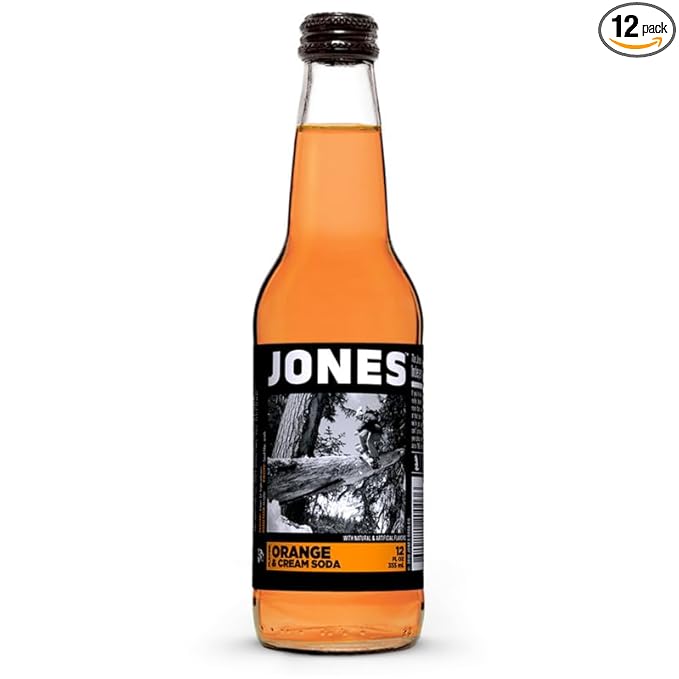 Jones Soda 12 ounce (Orange &amp Cream 12 Glass bottles)