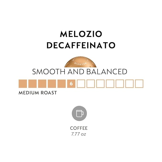 Decaffeinato Pods Roast Espresso Coffee Capsules (10 Count Melozio Decaffeinato)