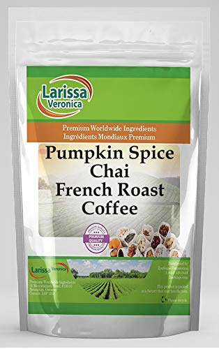 Pumpkin Spice Chai French Roast Coffee (Gourmet Naturally Flavored Whole Coffee Beans) (8 oz ZIN: 570107)