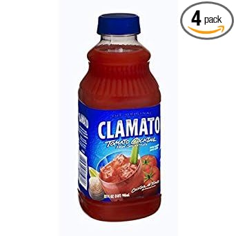 Motts Clamato Juice 946ml - (4 Bottles)