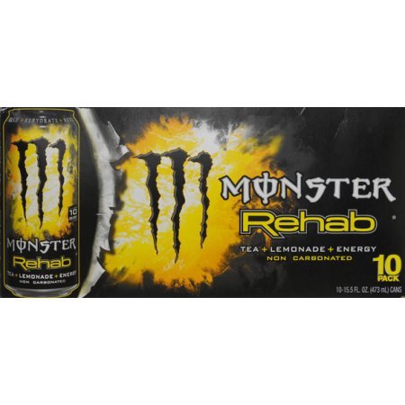 Monster Rehab Tea + Lemonade + Energy Drinks 15.5 fl oz 10 Count (Pack of 3)
