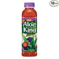 OKF Aloe Vera King Grape Drink Sweet and Refreshing W/Chewable Aloe added. -16.90fl Oz (Grape 10)