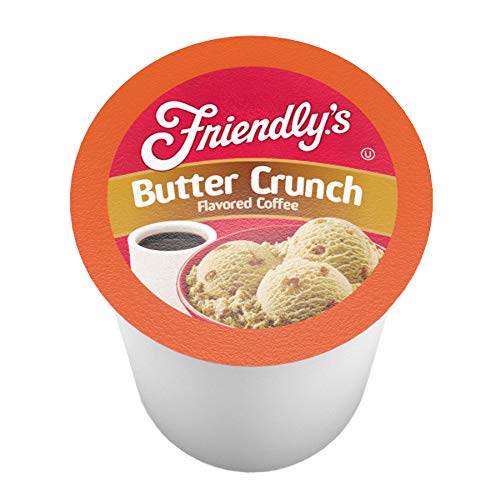 Friendly's Flavored Ice Cream Coffee Pods Compatible with Keurig K Cup Brewers (Butter Crunch 40 Count)