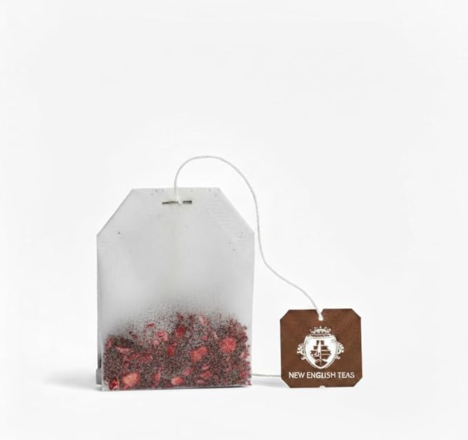 New English Teas Fruit &amp Herbal Tea 120 Teabags 12 Packs of 10 Individually Wrapped Tea Bags Naturally Caffeine Free (Strawberry)