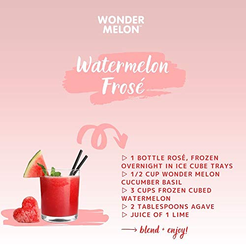 Wonder Melon Organic Watermelon Juice Cold Pressed (Variety 6 Pack) 3 With Basil Cucumber &amp 3 With Lemon Cayenne