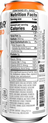 Rockstar Energy Drink Pure Zero Mandarin Orange 16oz Can