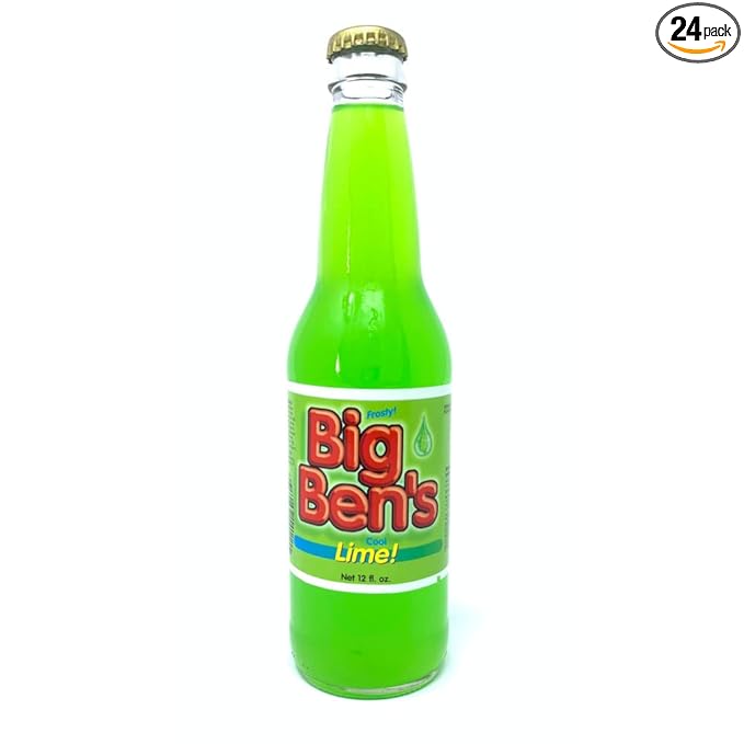 Big Ben's Lime Soda - 12 OZ (12 Glass Bottles) 24 Pack