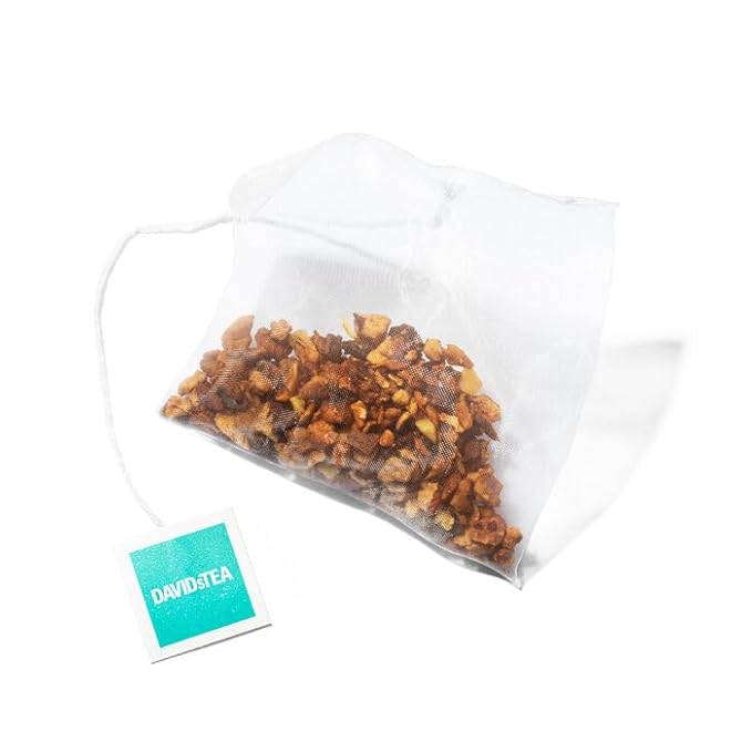 DAVIDsTEA Forever Nuts Herbal Tea – Caffeine-Free Tea Bags with Apple Almond &amp Cinnamon – 65 Tea Bags – Sweet &amp Nutty Dessert-Inspired Blend