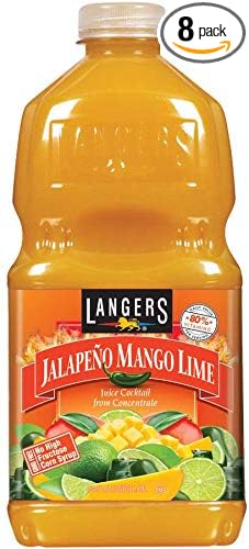 Langer's Jalapeño Mango Lime Juice Cocktail Jalapeño Mango Lime 64 Fl Oz (Pack of 8)