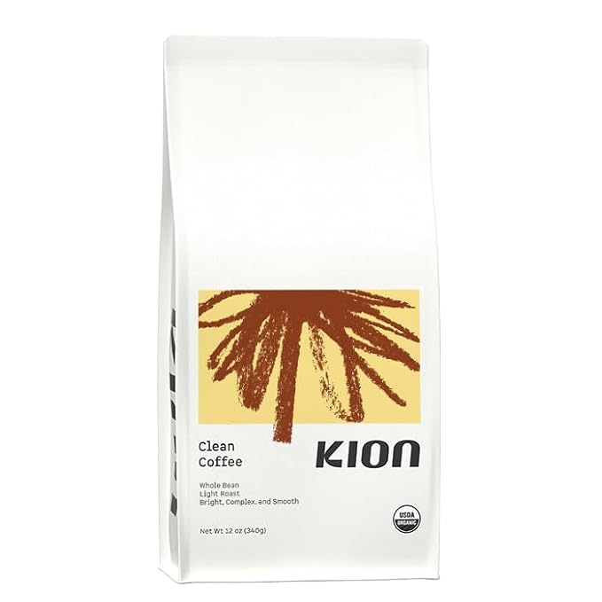 Kion Clean Coffee - Organic Whole Bean Coffee - Light Roast - 12 Oz