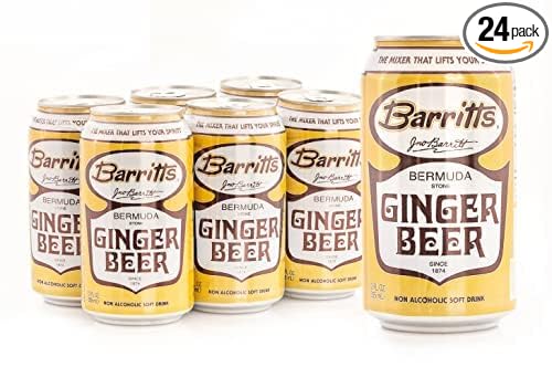 Barritt's Ginger Beer Original Ginger Beer Non-Alcoholic Soda Cocktail Mixer 12 fl oz Cans 24 Pack