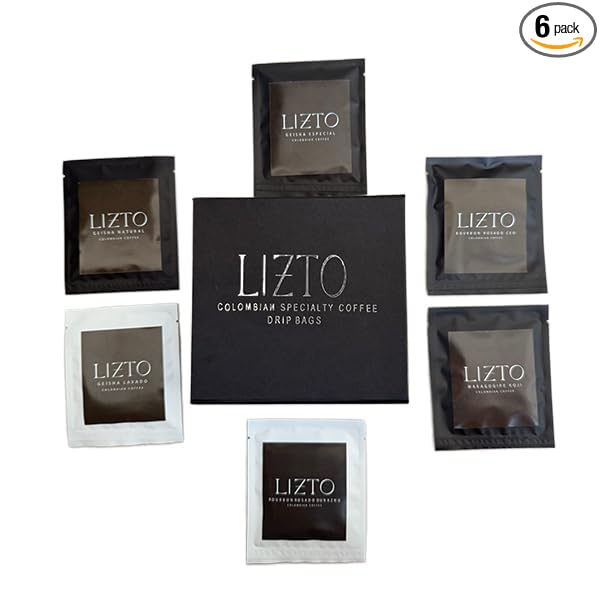 Geisha Colombian Coffee Drip Bags (6 CT): Easy and Luxurious made from Organic Coffee Beans from Colombia (10-12 cups per box)