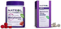 Bundle of Natrol Time Release Melatonin 10 mg 100 Tablets Dietary Supplement for Restful Sleep &amp Natrol Time Release Melatoning 3mg Gummies 35 Strawberry-Flavored Melatonin Gummies 35 Day Supp