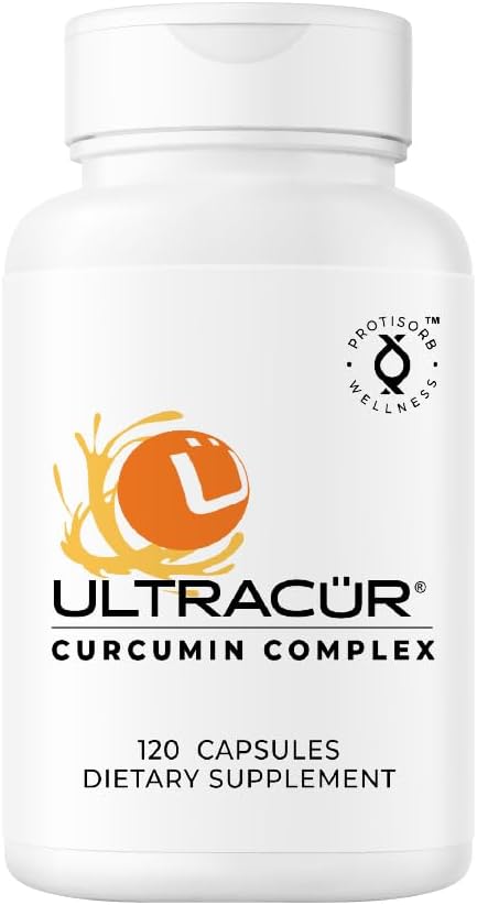 UltraCur Curcumin Complex Supplement - Ultra Bioavailable High Absorption Turmeric Curcumin Supplement for Joint Muscle &amp Brain Support - Patented Protisorb for Premium Absorption – 120 Capsules