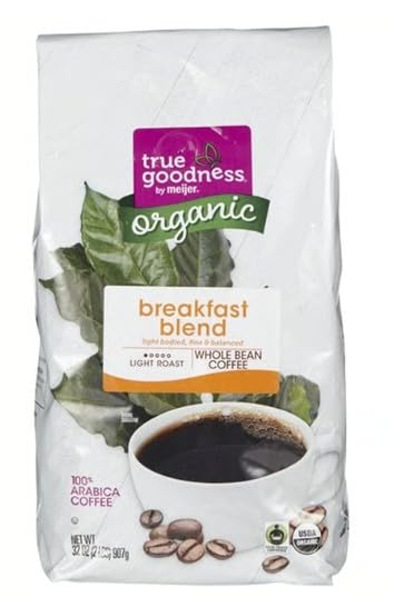 Organic Breakfast Blend Whole Bean Coffee Light Roast (Pack Of 1 Bag) 32 oz
