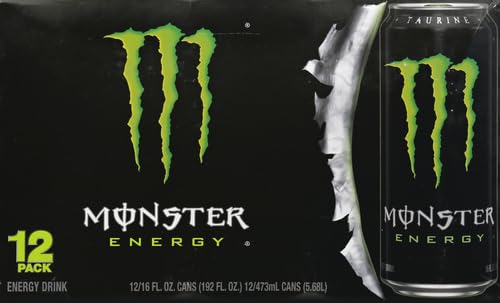 Monster Energy Drink Green Original 16 Ounce (Pack of 12)