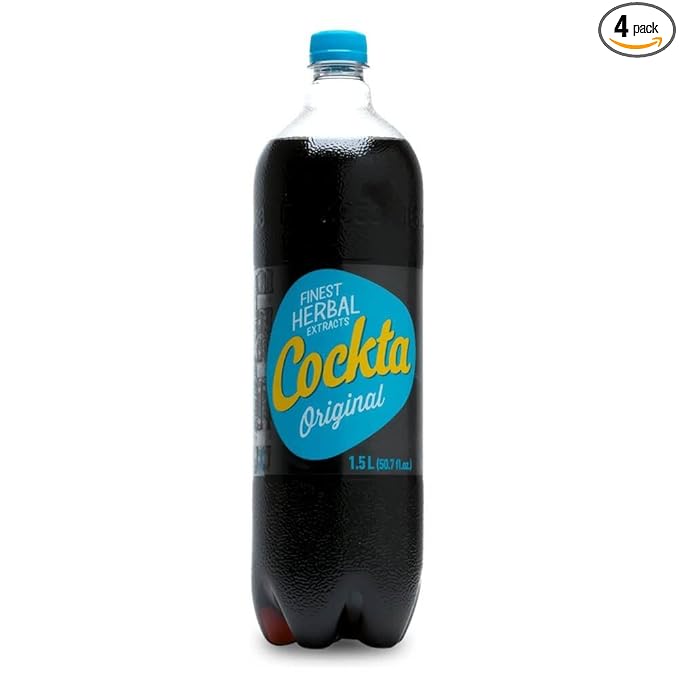 Cockta Original Soft Drink 4 Bottles 1.5 Liters - Non-Alcohol Slovenian Delight Perfect for Any Occasion