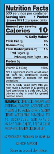 4C Powder Drink Stix Fruit Punch 500 Count Bulk Buy Singles Stix On the Go Refreshing Water Flavorings Value Pack
