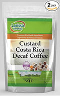 Custard Costa Rica Decaf Coffee (Gourmet Naturally Flavored Whole Coffee Beans) (8 oz ZIN: 550945) - 2 Pack