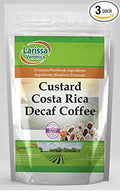 Custard Costa Rica Decaf Coffee (Gourmet Naturally Flavored Whole Coffee Beans) (8 oz ZIN: 550945) - 3 Pack