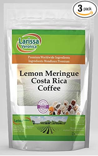 Lemon Meringue Costa Rica Coffee (Gourmet Naturally Flavored Whole Coffee Beans) (8 oz ZIN: 553699) - 3 Pack