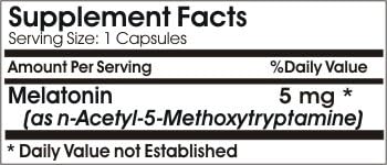 Melatonin 5mg Super ~ 90 Capsules - No Additives ~ Naturetition Supplements