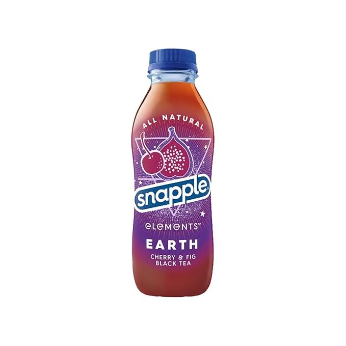 Elements Earth Cherry Fig Ice black Tea 16 fl oz recycled plastic bottle Pack of 17
