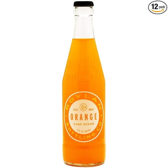 Boylan Bottling Craft Cane Sugar Soda - Orange 12oz Glass Bottle (12 Pack Orange)