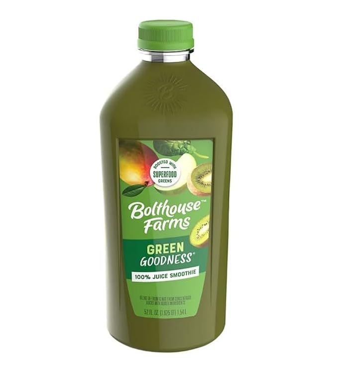 Bolt house Farm 100% Fruit Juice Variety Pack | Pack of 5 | Vanilla Chai Berry Boost Green Goodness Carrot and Golden Goodness | 52 oz