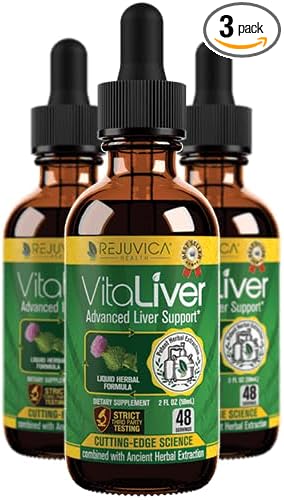 VitaLiver - Liver Health Supplement - Support Liver Cleanse &amp Detox - Liquid Delivery for Absorption - Milk Thistle Artichoke Chanca Piedra Dandelion &amp More!