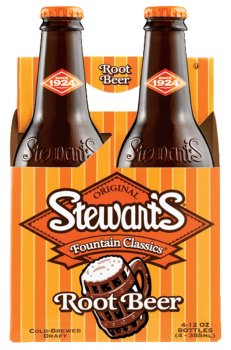 Stewart's Root Beer Soda 12 oz. - Diet 4 ct