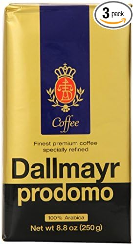 Dallmayr Gourmet Coffee Prodomo (Ground) 8.8-Ounce Vacuum Packs (Pack of 3) by Dallmayr