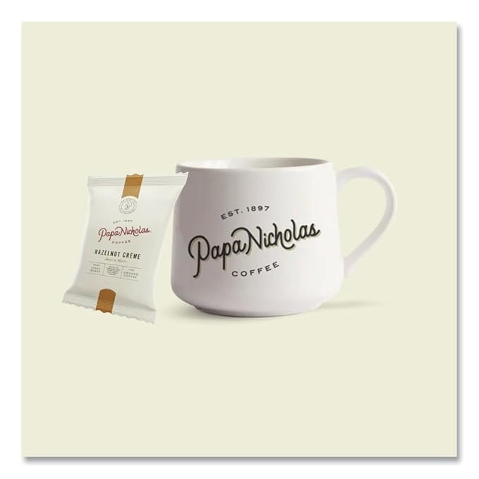PapaNicholas Coffee 25187 Premium Coffee Hazelnut Creme 18/Carton